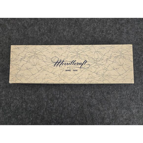 Morrill Craft 1940's Jewlery Tote Bag Original Box Pearl Vintage - Picture 2 of 8